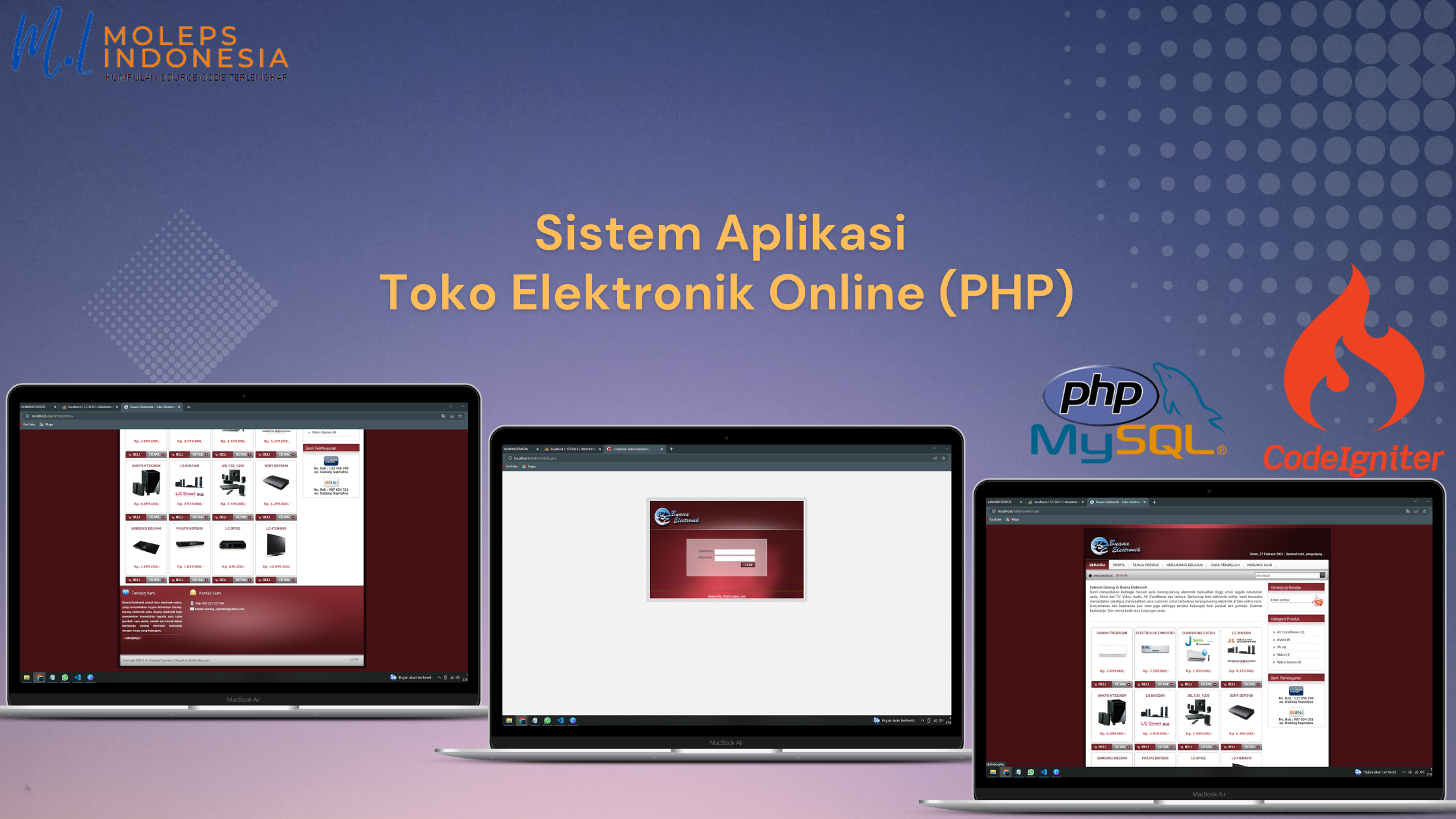Sistem Aplikasi Toko Elektronik Online (PHP)